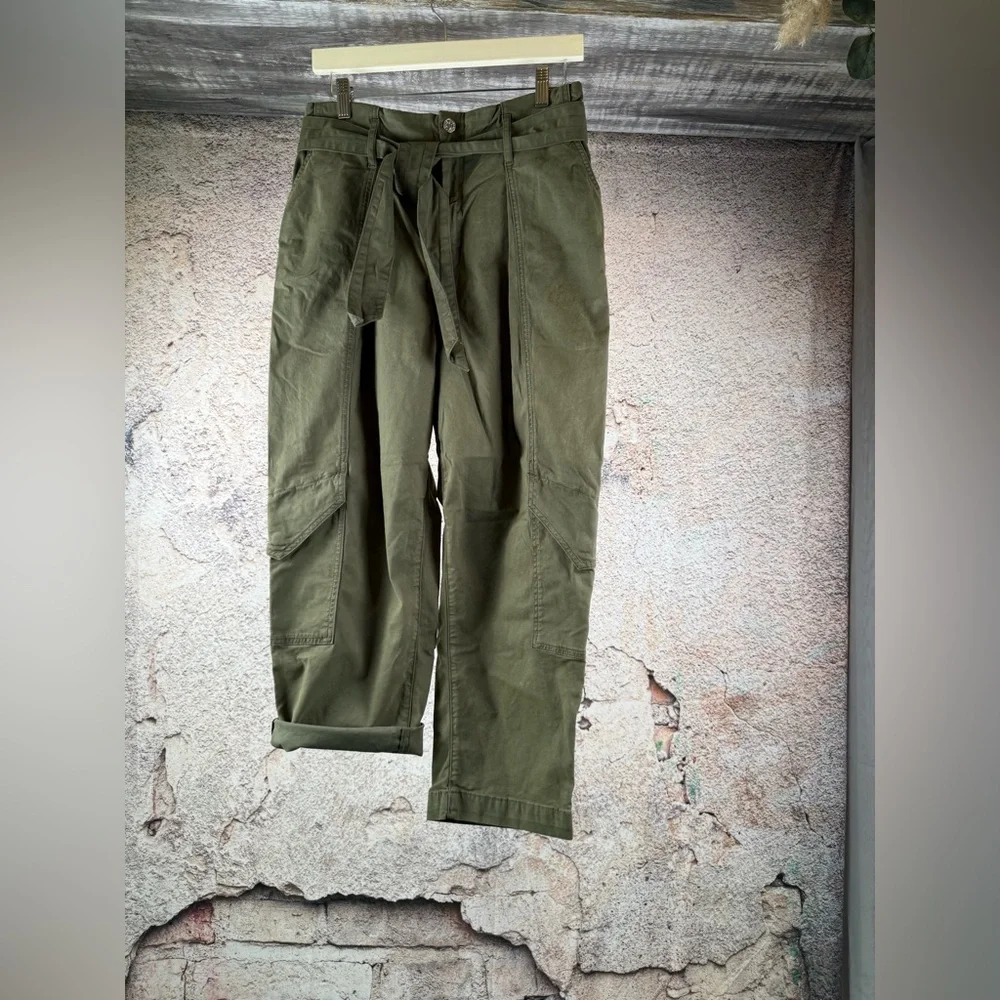 Edwin barrel pants size 27 Olive Green womens Cargo Pants. A53 - Picture 2 of 6